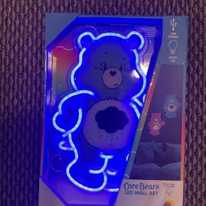 Care Bears LED Wall Art - Blue Grumpy Bear Neon Light Room Decor